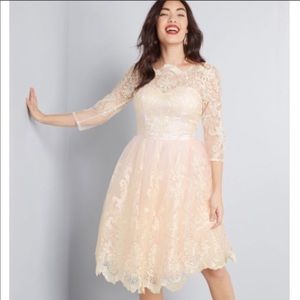 ModCloth Chi Chi London Gilded Grace lace Dress